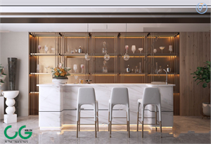 3d model of modern restaurant bar